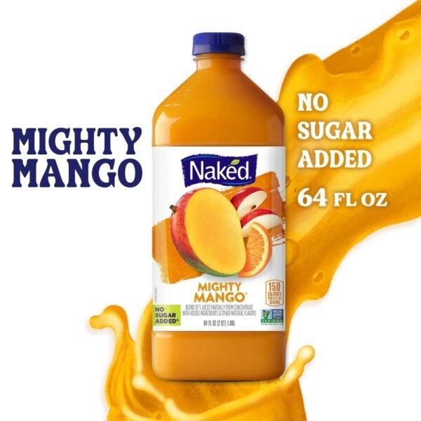 Naked Smoothie Mighty Mango Flavored 100% Fruit Smoothie Blend
