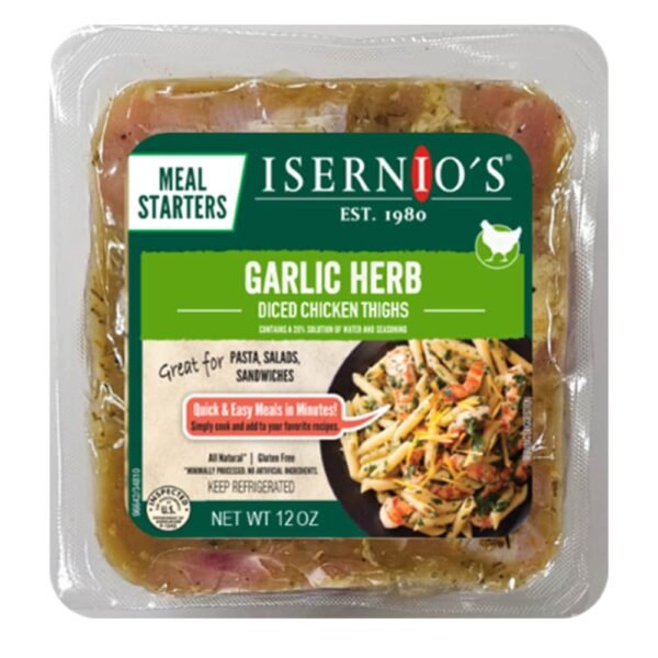 Isernio's® Meal Starters Garlic Herb Diced Chicken Thighs