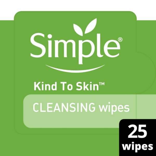 Simple Kind to Skin Facial Wipes Cleansing Gentle & Effective Makeup Remover Free from color & dye