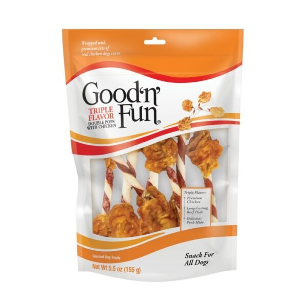 Good 'n' Fun® Triple Flavor Double Pops Chicken Dog Treats