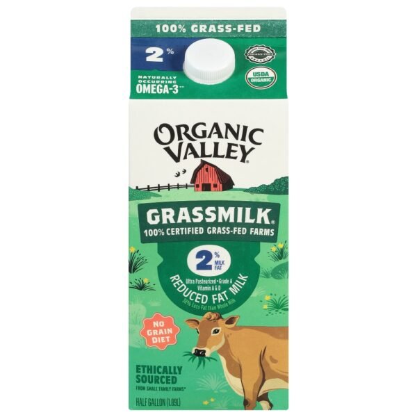 Organic Valley® Grassmilk® Grassfed 2% Reduced Fat Milk Half Gallon