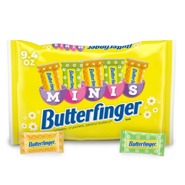 Butterfinger Individually Wrapped Easter Minis, Easter Basket and Egg Hunt Fillers, 9.4 oz