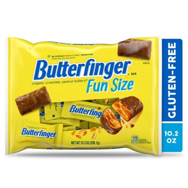 BUTTERFINGER Fun Size Peanut Butter Chocolate Candy, Simpsons Edition Bag, Individually Wrapped