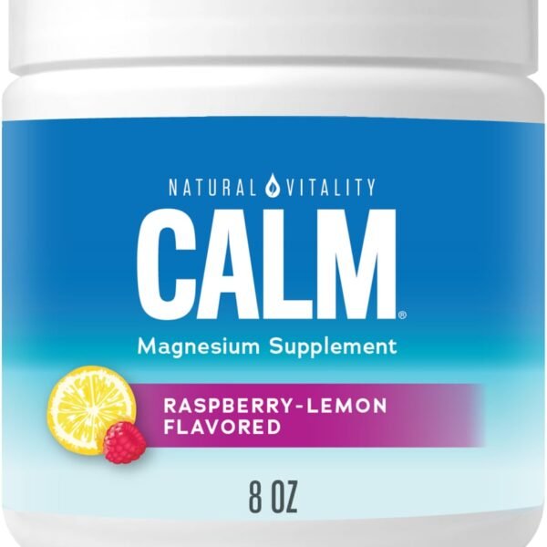 Natural Vitality CALM Raspberry Lemon Magnesium Supplement Drink Mix