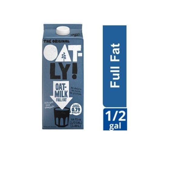 Oatly Dairy Free Full Fat Oat Milk Half Gallon