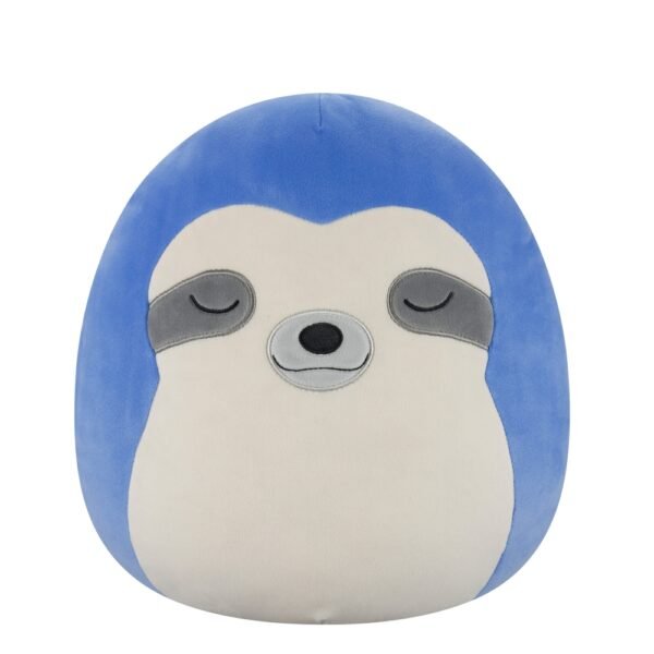 Squishmallows 12" Blue Sloth with White Belly and Closed Eyes