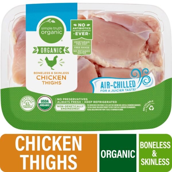 Simple Truth Organic® Boneless & Skinless Fresh Organic Chicken Thighs