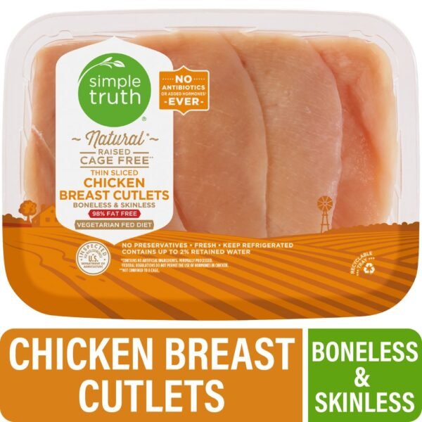 Simple Truth® Naturalˆ Boneless Skinless Fresh Chicken Breast Cutlets