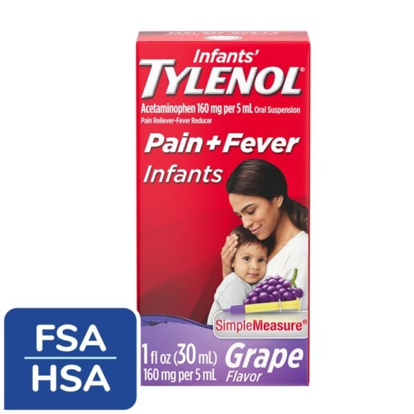 Infants' Tylenol Acetaminophen Medicine Grape Liquid Oral Suspension
