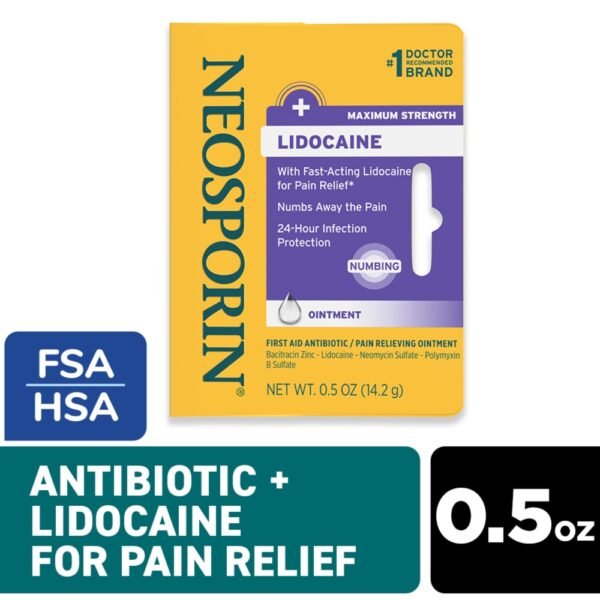 Neosporin + Lidocaine Pain Relieving Antibiotic Ointment
