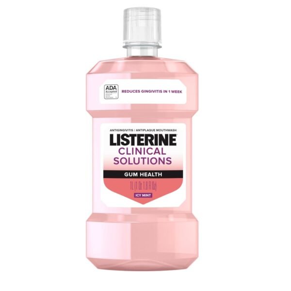 Listerine Clinical Solutions Antiseptic Mouthwash for Gum Health Antigingivitis Icy Mint Oral Rinse
