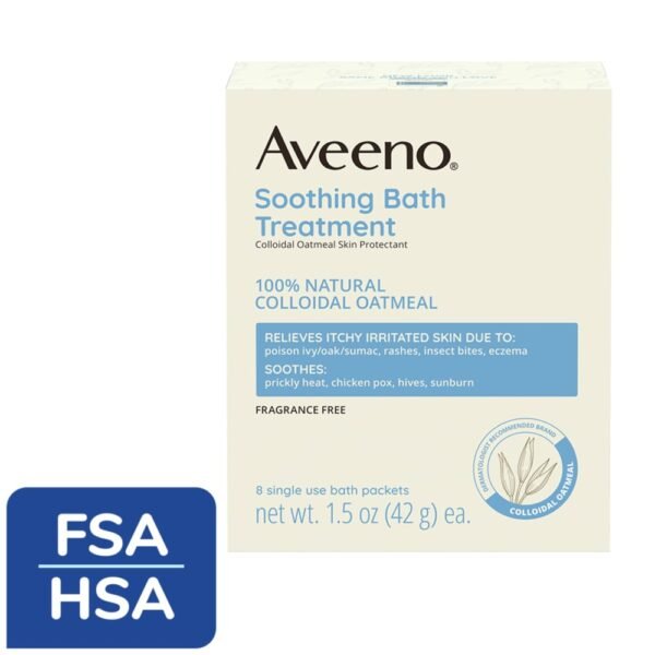 Aveeno Soothing Bath Soak For Eczema, Natural Colloidal Oatmeal