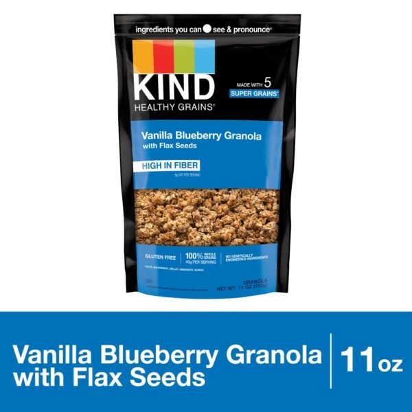 KIND Healthy Grains Vanilla Blueberry Granola with Flax Seeds