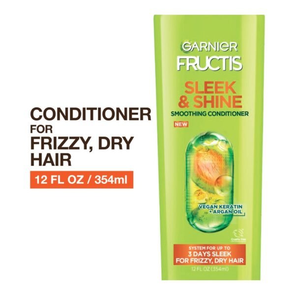 Garnier Fructis Sleek and Shine Smoothing Conditioner for Frizzy, Dry Hair