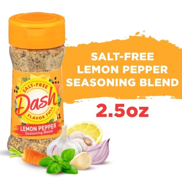 Dash Salt-Free Lemon Pepper Seasoning Blend, Kosher