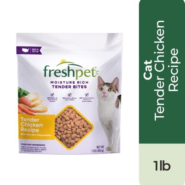 Freshpet Select Moisture Rich Tender Bites Tender Chicken Recipe Cat Food