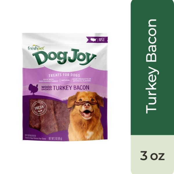 Freshpet Dog Treat, Dog Joy Wood-Smoked Turkey Bacon Treat