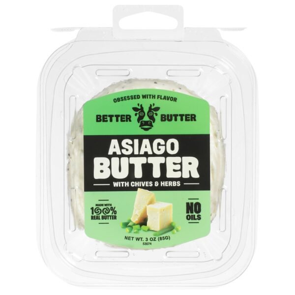 Better Butter Asiago Butter with Chives & Herbs 3 oz