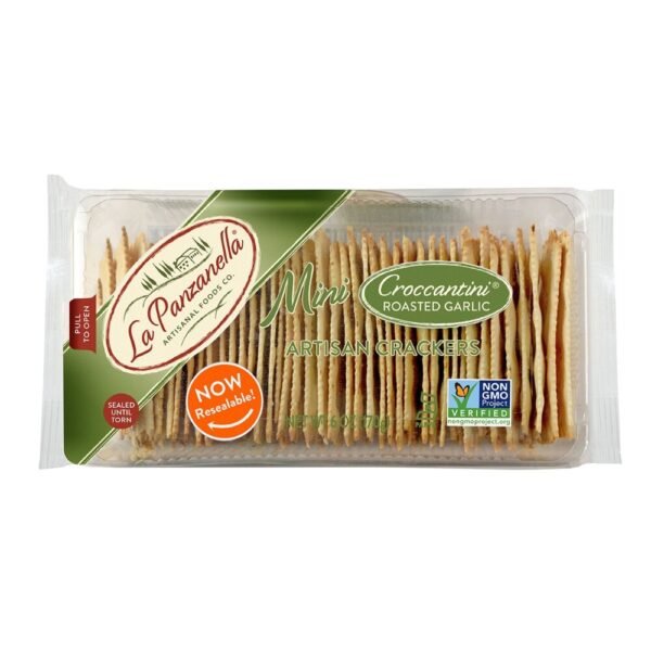La Panzanella® Mini Croccantini® Roasted Garlic Artisan Crackers