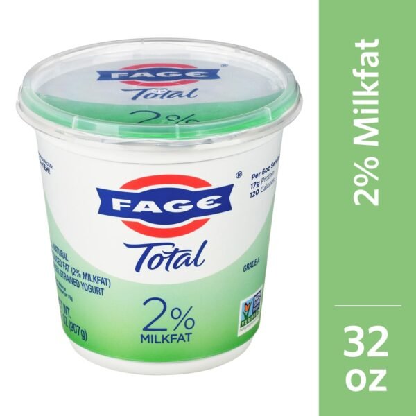 Fage® Total Plain 2% Milkfat Low Fat Greek Strained Yogurt Tub