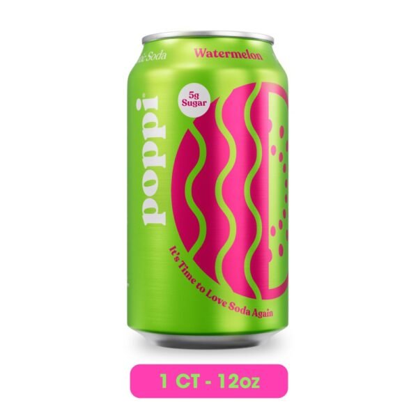 Poppi Watermelon Prebiotic Soda Can