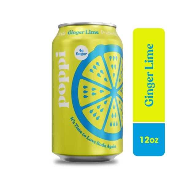 Poppi Ginger Lime Prebiotic Soda Can