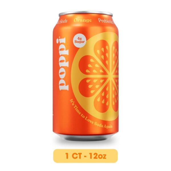 Poppi Orange Prebiotic Soda Can