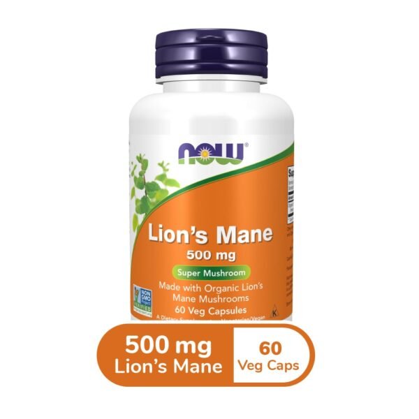 NOW® Foods Lion's Mane 500 mg - 60 Veg Capsules