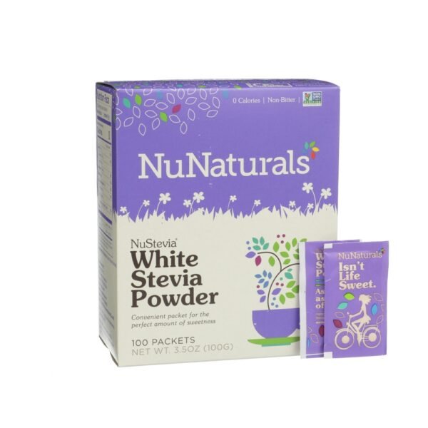 NuNaturals NuStevia White Stevia Powder Packets