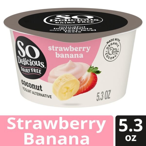 So Delicious Dairy Free Strawberry Banana Coconut Milk Yogurt Cup