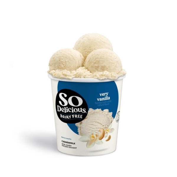 So Delicious Dairy Free Very Vanilla Cashew Milk Frozen Dessert Carton