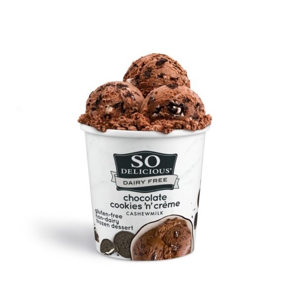 So Delicious Dairy Free Chocolate Cookies N’ Cream Cashew Milk Frozen Dessert Carton