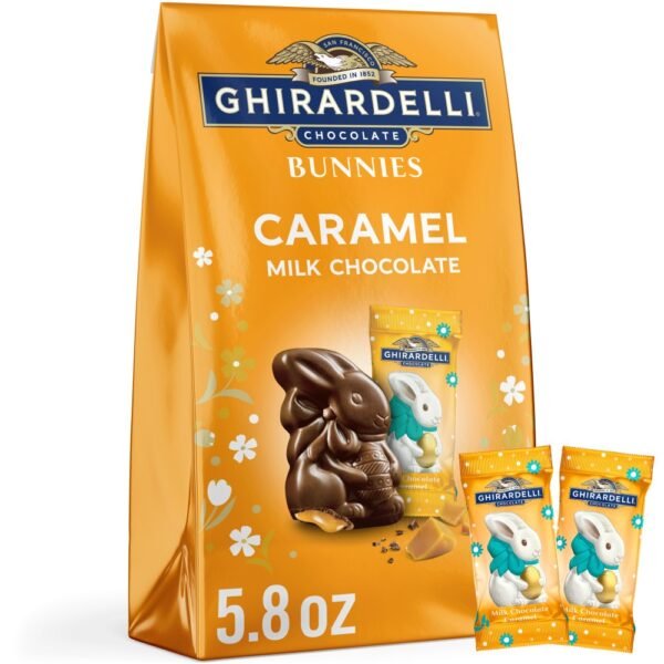 Ghirardelli® Milk Chocolate Caramel Bunnies Easter Candy Bag