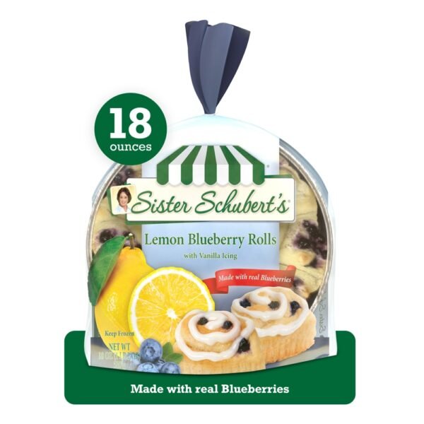 Sister Schubert's Frozen Lemon Blueberry Rolls