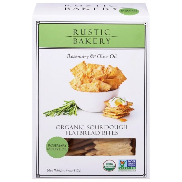 Rustic Bakery Rosemary & Olive Organic Sourdough Flatbed Bites