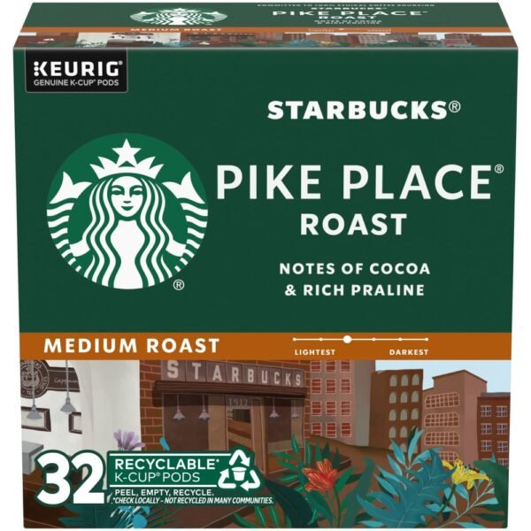 Starbucks Pike Place Medium Roast K-Cup Coffee Pods