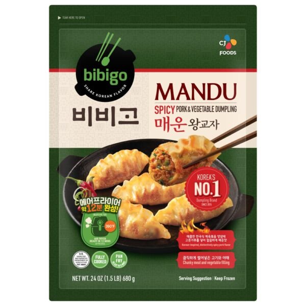 Bibigo Mandu Extra Large Size Spicy Pork & Vegetable Dumpling 24 oz