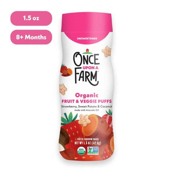 Once Upon a Farm™ Organic Strawberry Sweet Potato & Coconut Fruit & Veggie Puffs