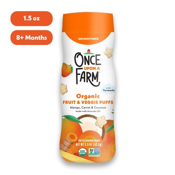 Once Upon a Farm™ Mango Carrot & Coconut Organic Fruit & Veggie Puffs