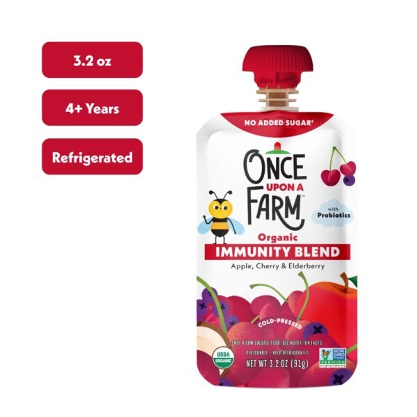 Once Upon A Farm™ Apple Cherry Elderberry Immunity Blend Yogurt