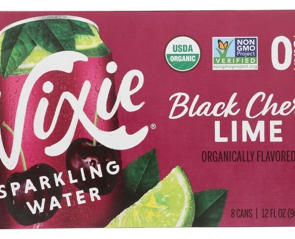Nixie® Black Cherry Lime Flavored Sparkling Water Cans