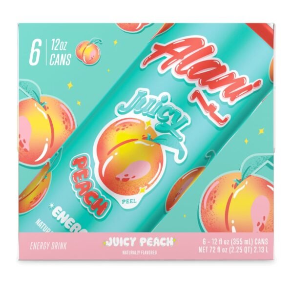Alani Nu Juicy Peach Energy Drink Cans