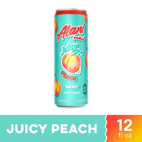 Alani Nu Juicy Peach Energy Drink Can