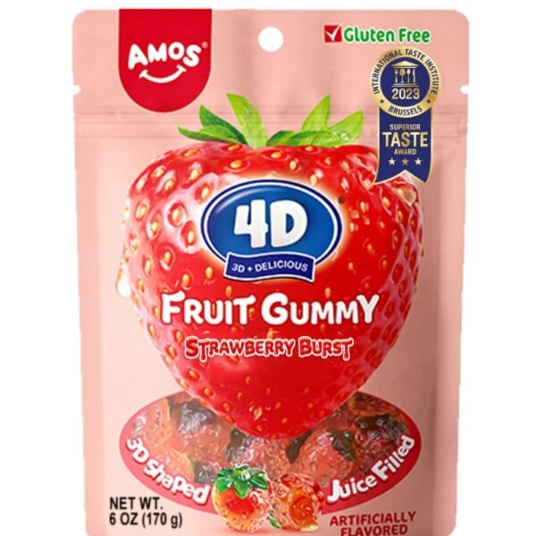 Amos® 4D® Strawberry Burst Fruit Gummies