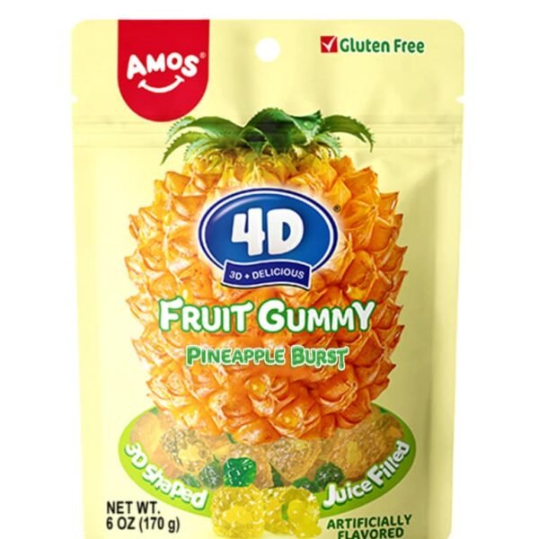 Amos® 4D® Pineapple Burst Fruit Gummies