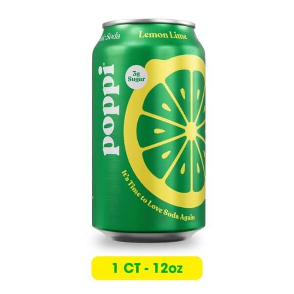 Poppi Lemon Lime Prebiotic Soda Can