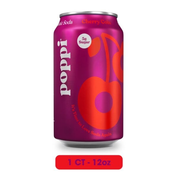 Poppi Cherry Cola Prebiotic Soda Can