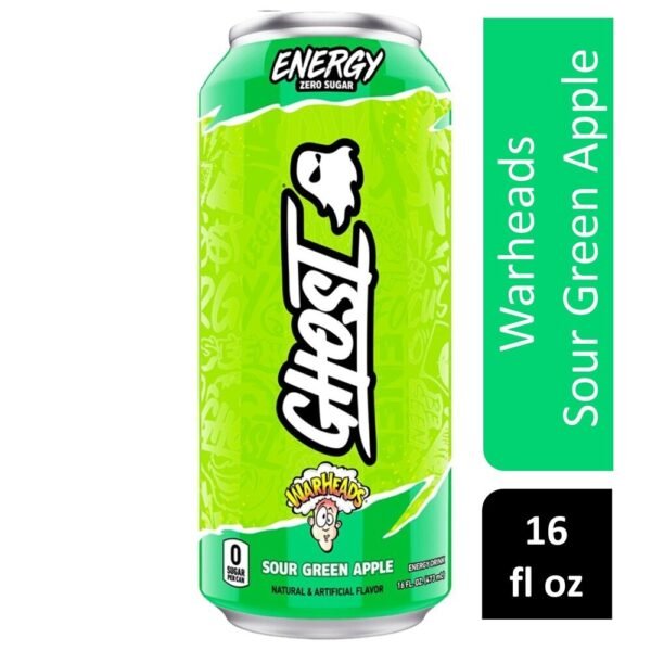 Ghost® Zero Sugar Warheads® Sour Green Apple Energy Drink Can