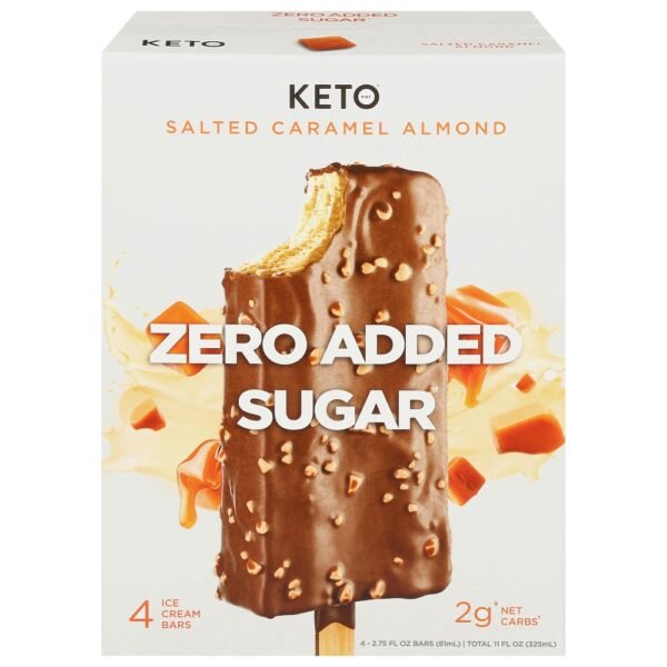 Keto Pint Salted Caramel Almond Ice Cream Bars