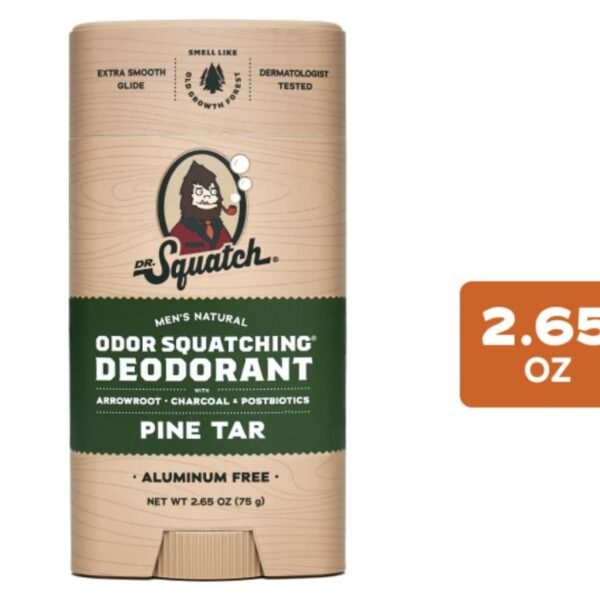 Dr. Squatch® Men's Natural Pine Tar Deodorant Stick Aluminum Free